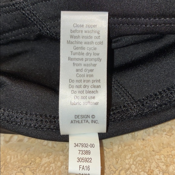 ATHLETA Black Leggings with Colorful Front Section. S - Picture 11 of 16